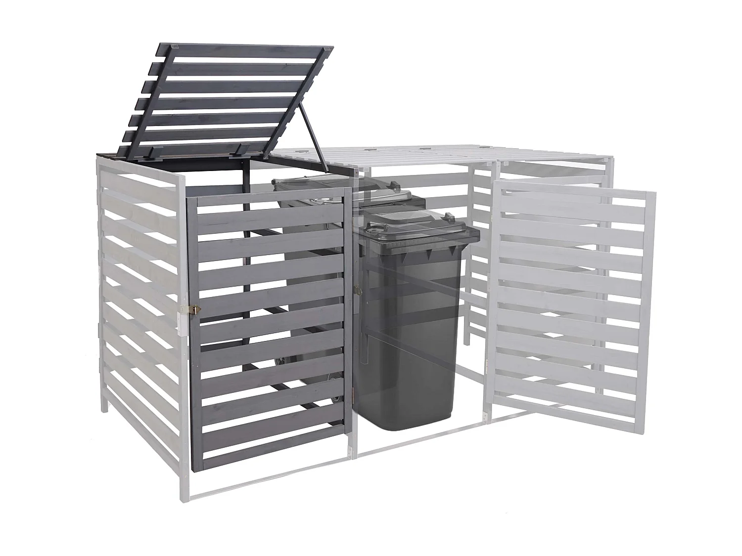 Extension pour cache-poubelle MCW-H62,  gris clair