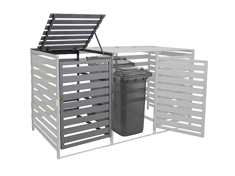 Extension pour cache-poubelle MCW-H62,  gris clair