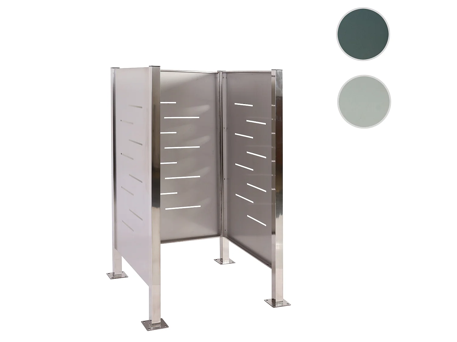Clôture pour poubelles MCW-J55 Métal,  inox