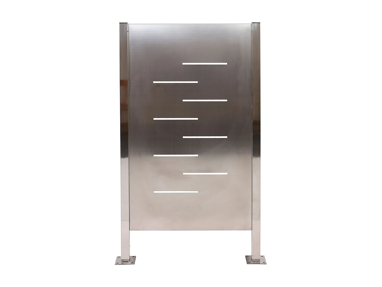 Valla metálica para papeleras MCW-J55,  acero inoxidable