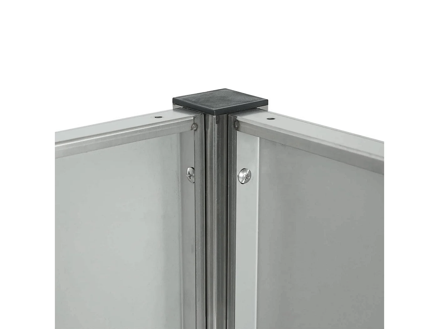 Valla metálica para papeleras MCW-J55,  acero inoxidable