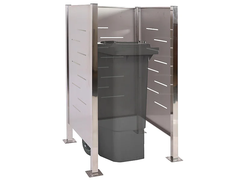 Clôture pour poubelles MCW-J55 Métal,  inox