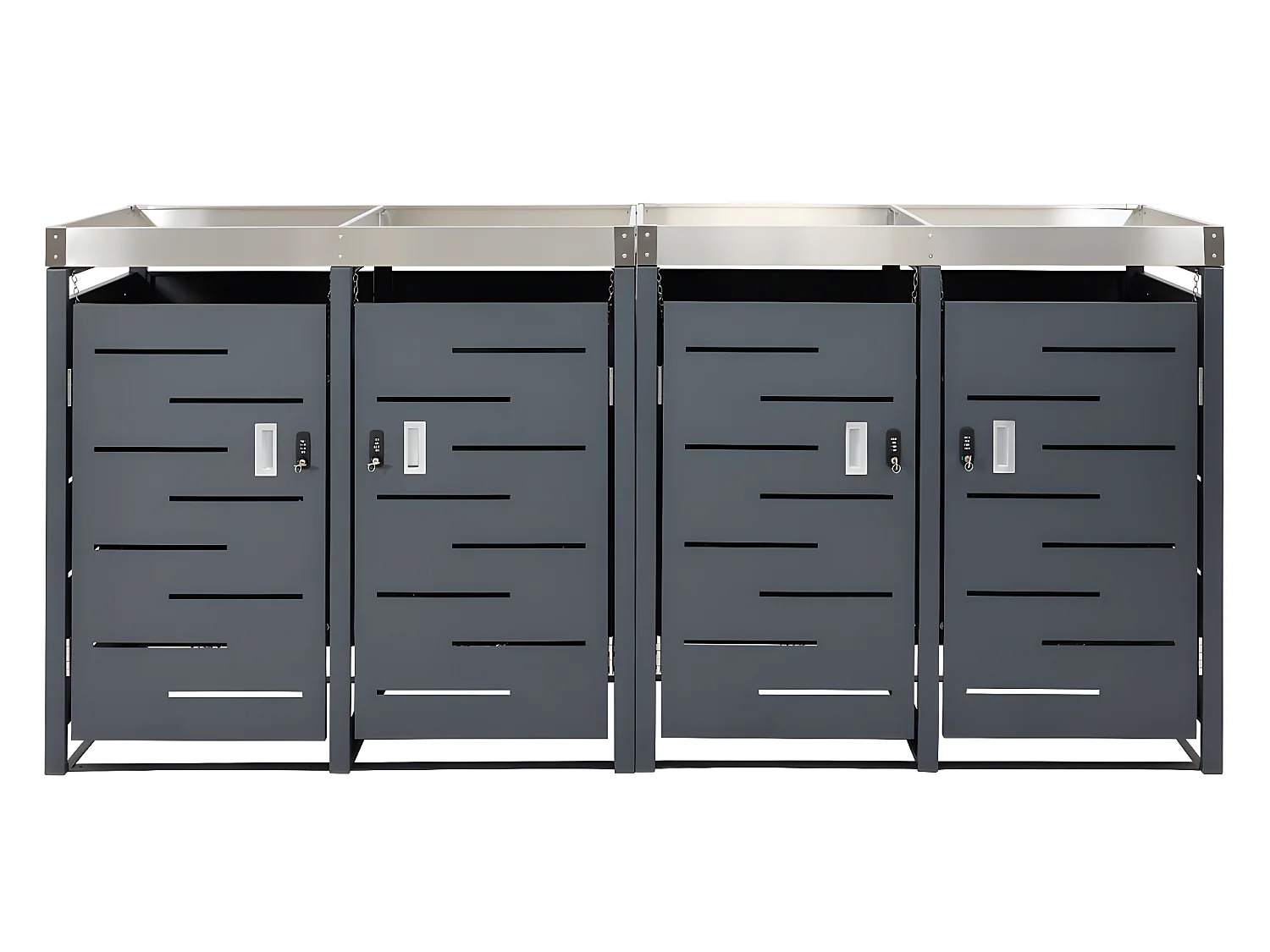 Cache-poubelle pour 4 poubelles MCW-H40b