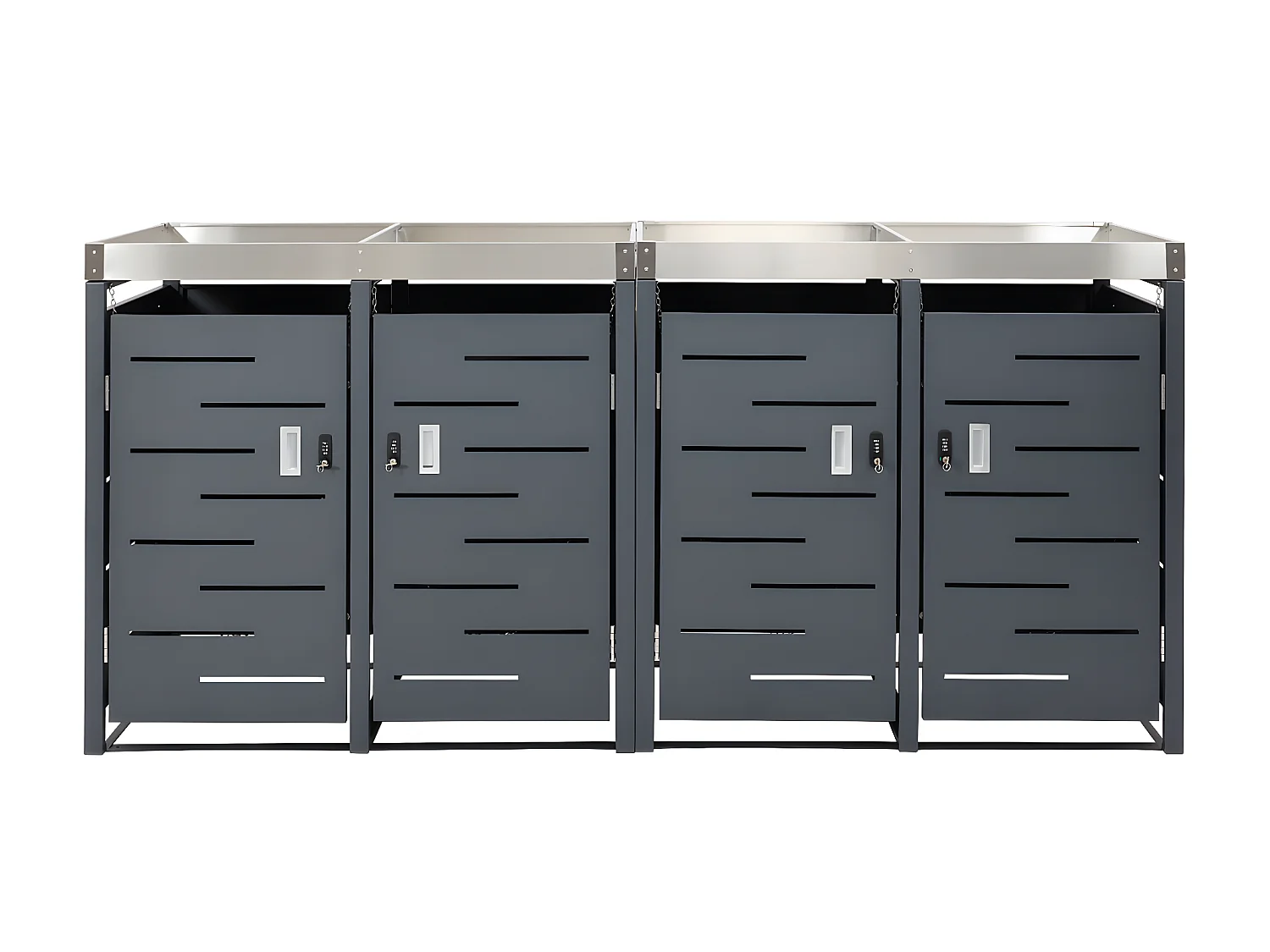 Cache-poubelle pour 4 poubelles MCW-H40b