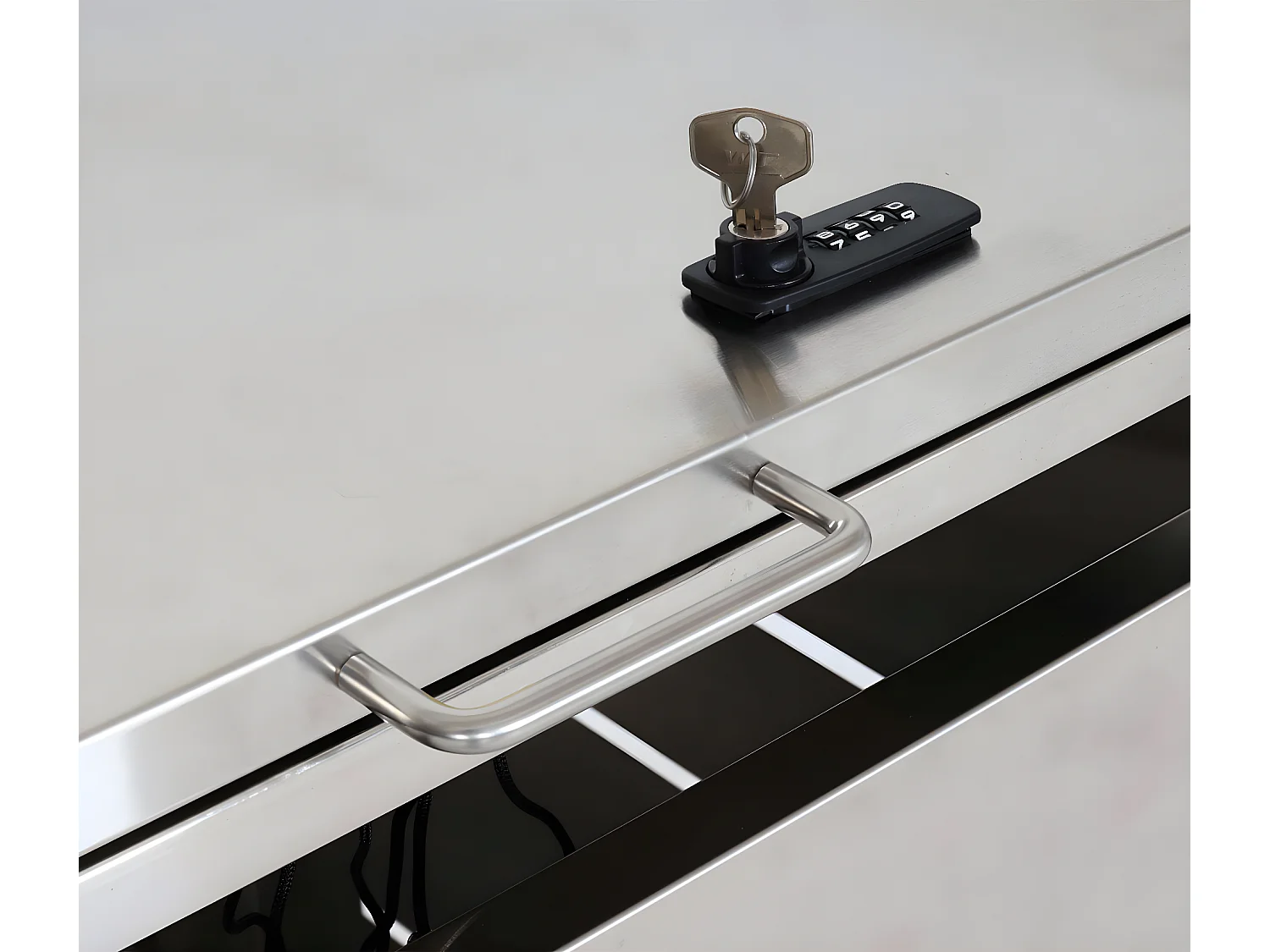 Cache-poubelle pour 2 poubelles MCW-E83 (2er),  Acier inoxydable 38kg