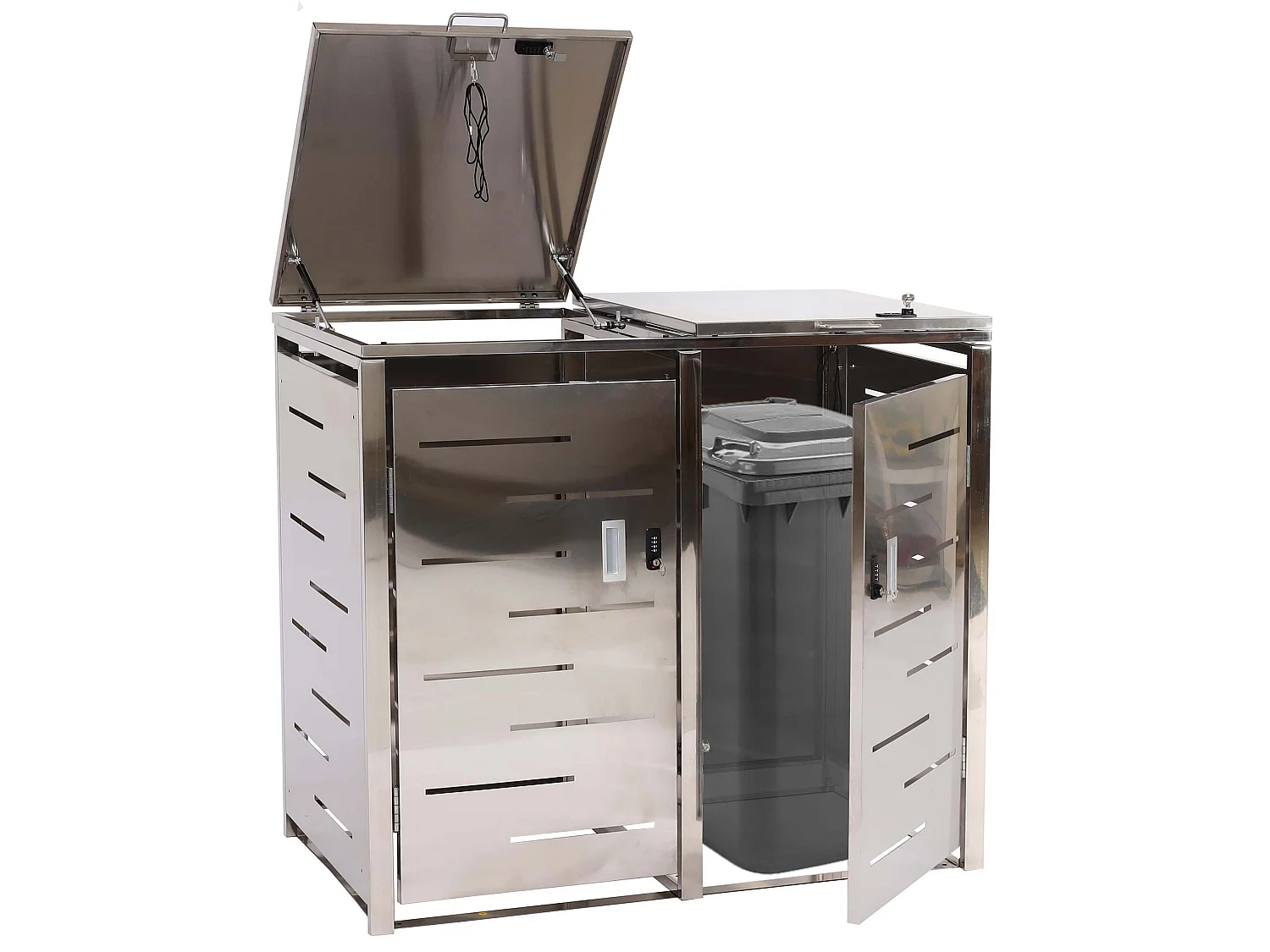 Affaldsspandbeklædning MCW-E83 (2 stk.),  rustfrit stål 38 kg