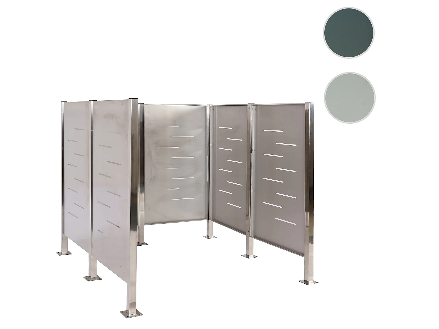 Clôture pour poubelles MCW-J55,  inox