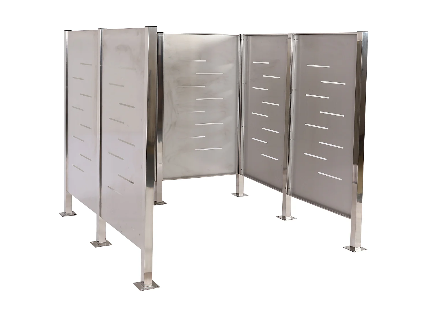 Valla para papelera MCW-J55,  acero inoxidable