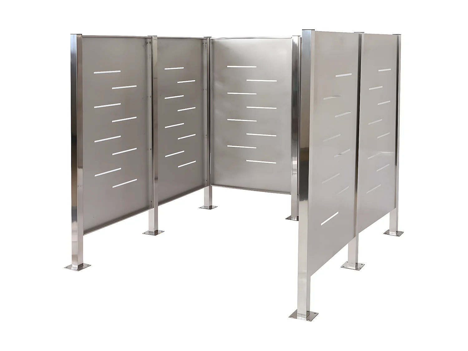 Valla para papelera MCW-J55,  acero inoxidable