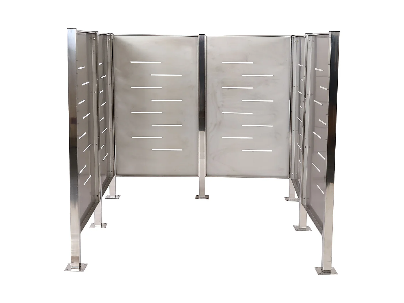 Clôture pour poubelles MCW-J55,  inox