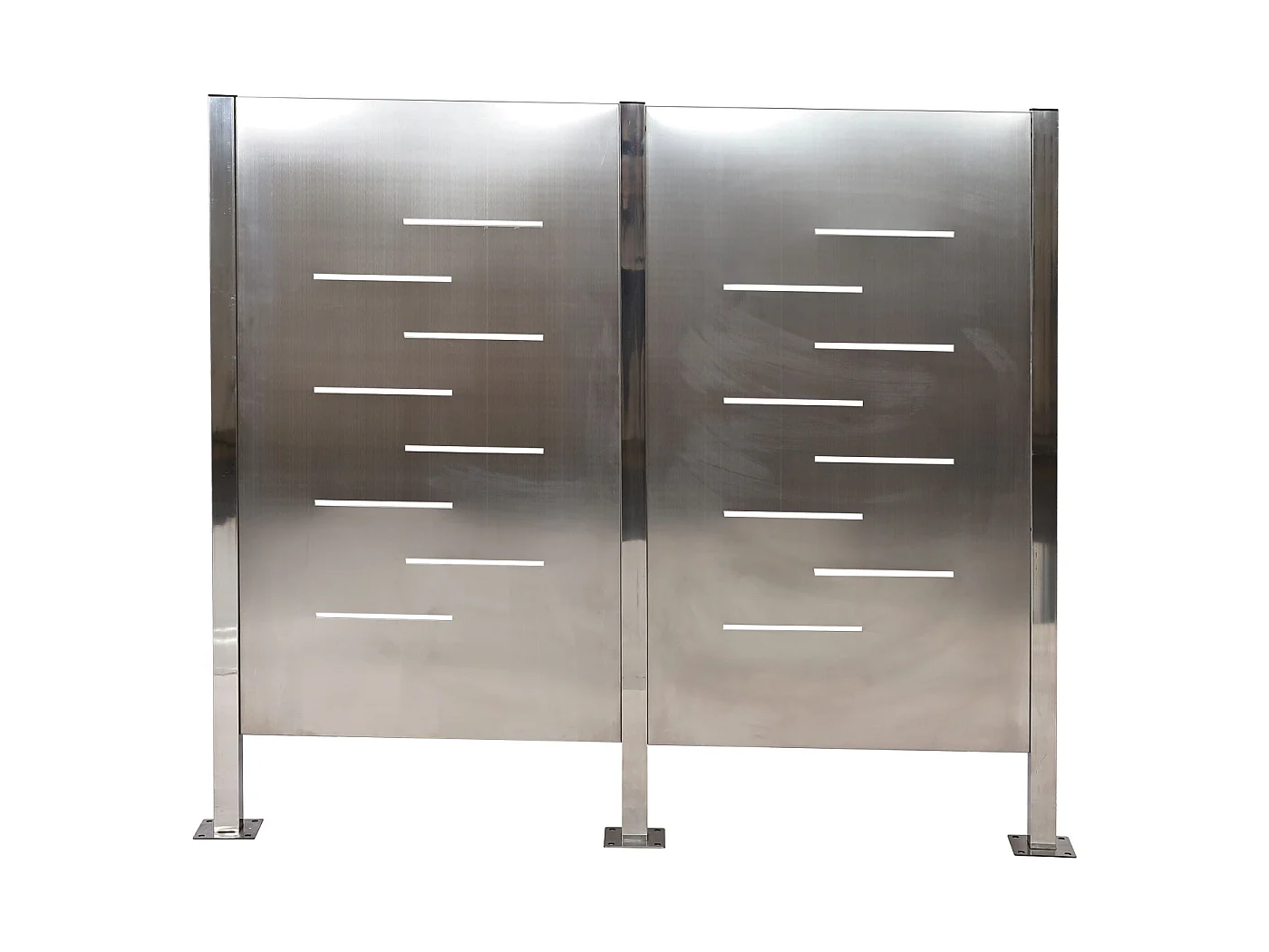 Clôture pour poubelles MCW-J55,  inox