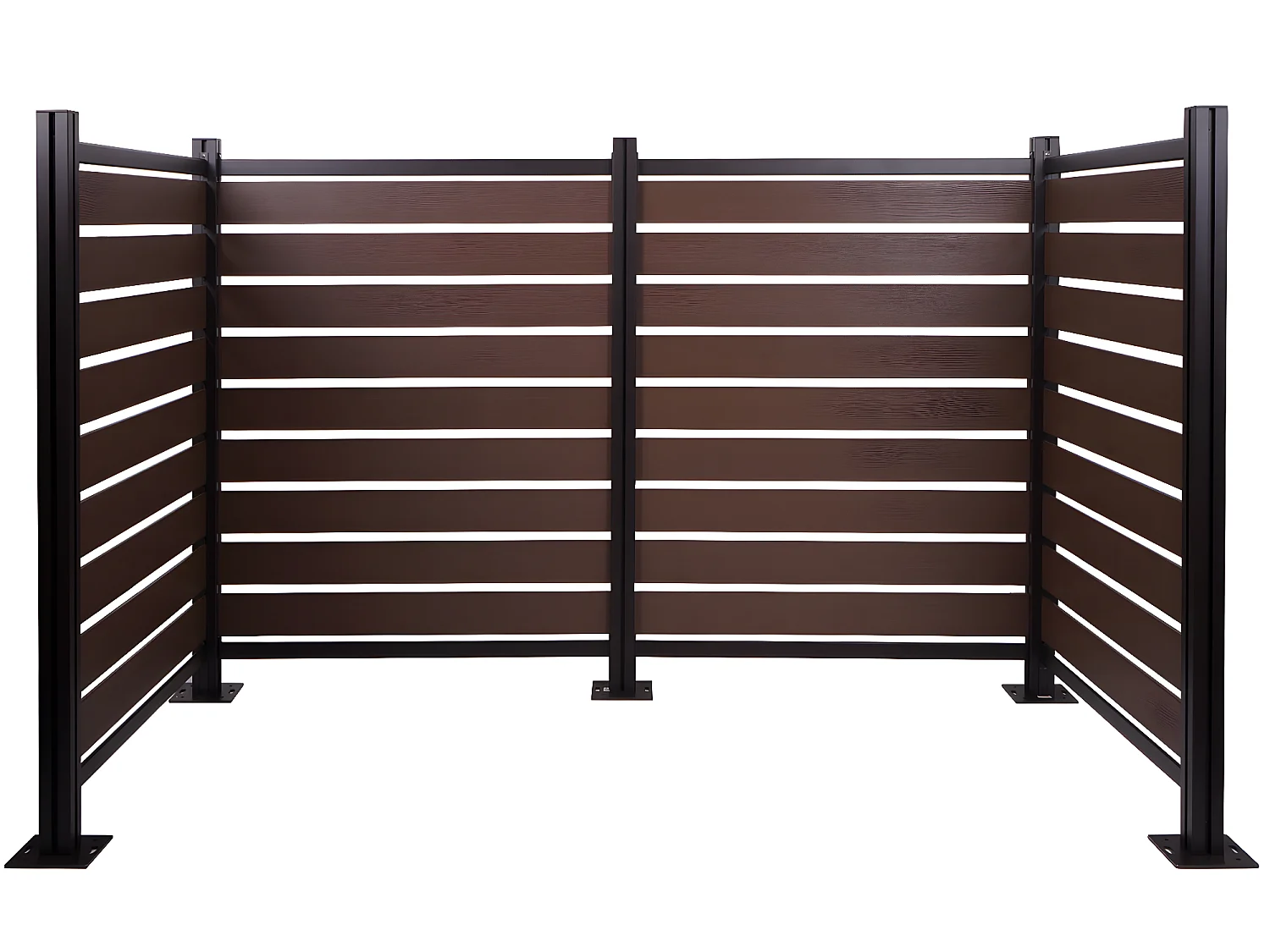 Clôture pour poubelles en aluminium MCW-K57,  marron