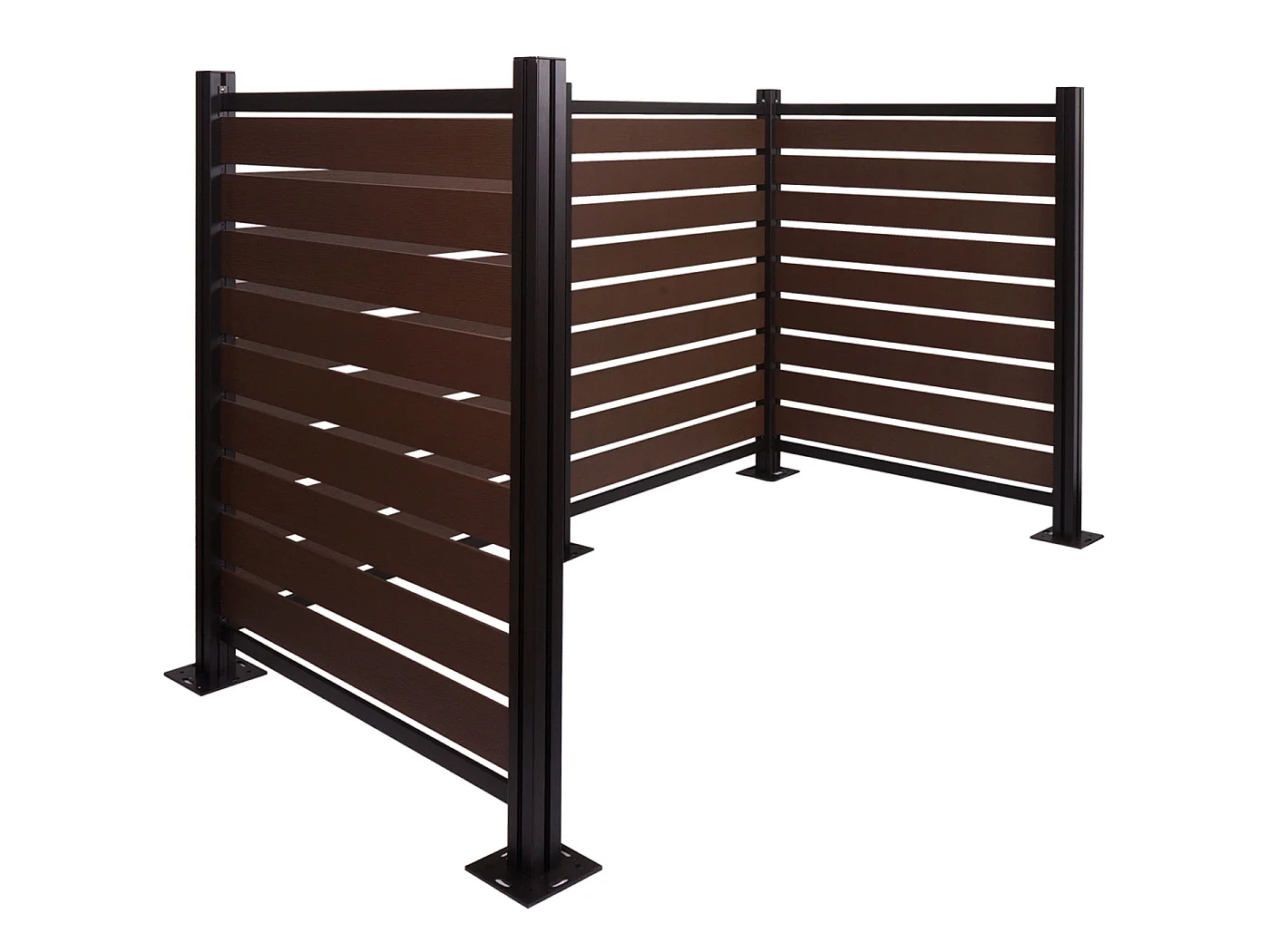 Clôture pour poubelles en aluminium MCW-K57,  marron