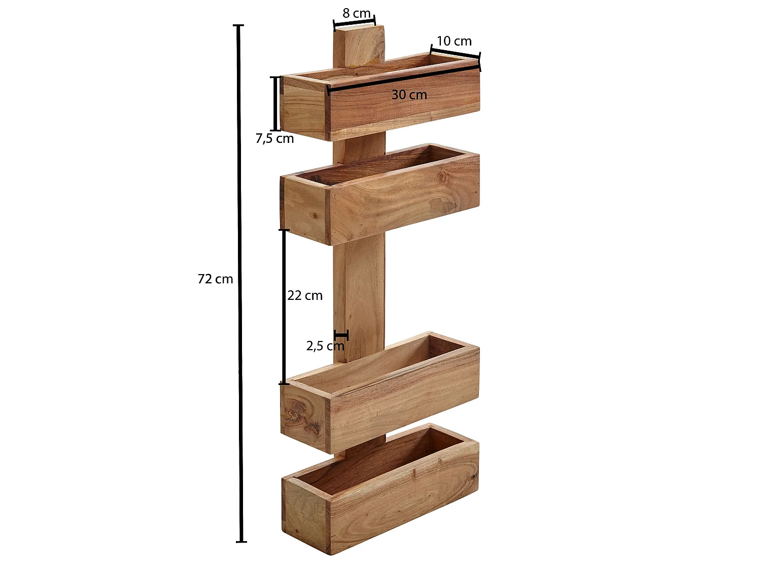 Porte Revues Bois Massif 30x72x10cm Porte Journaux Porte Brochures