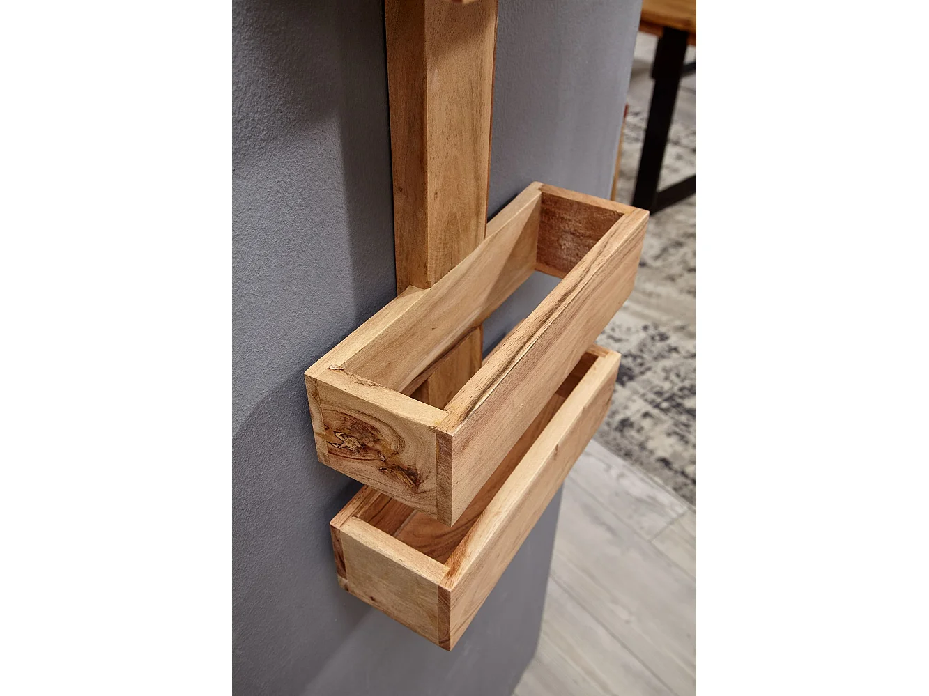 Porte Revues Bois Massif 30x72x10cm Porte Journaux Porte Brochures