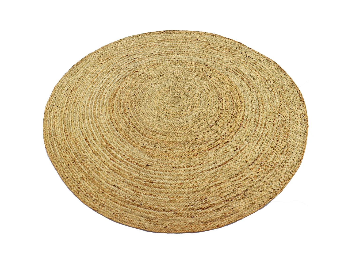Tapis rond - 100% jute tressé - D. 150 cm - Naturel - JAIPUR
