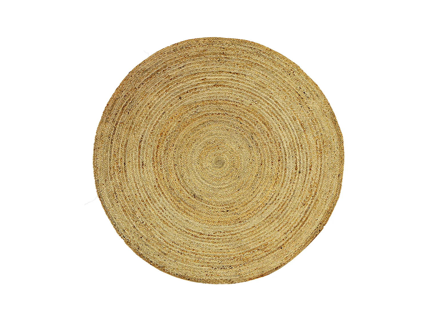 Tapis rond - 100% jute tressé - D. 150 cm - Naturel - JAIPUR