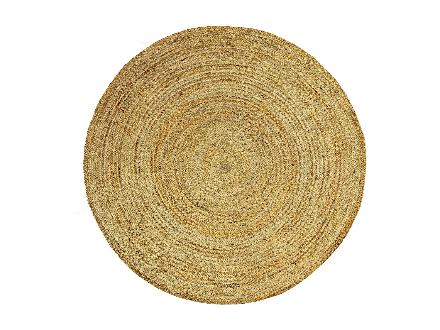 Tapis rond - 100% jute tressé - D. 150 cm - Naturel - JAIPUR