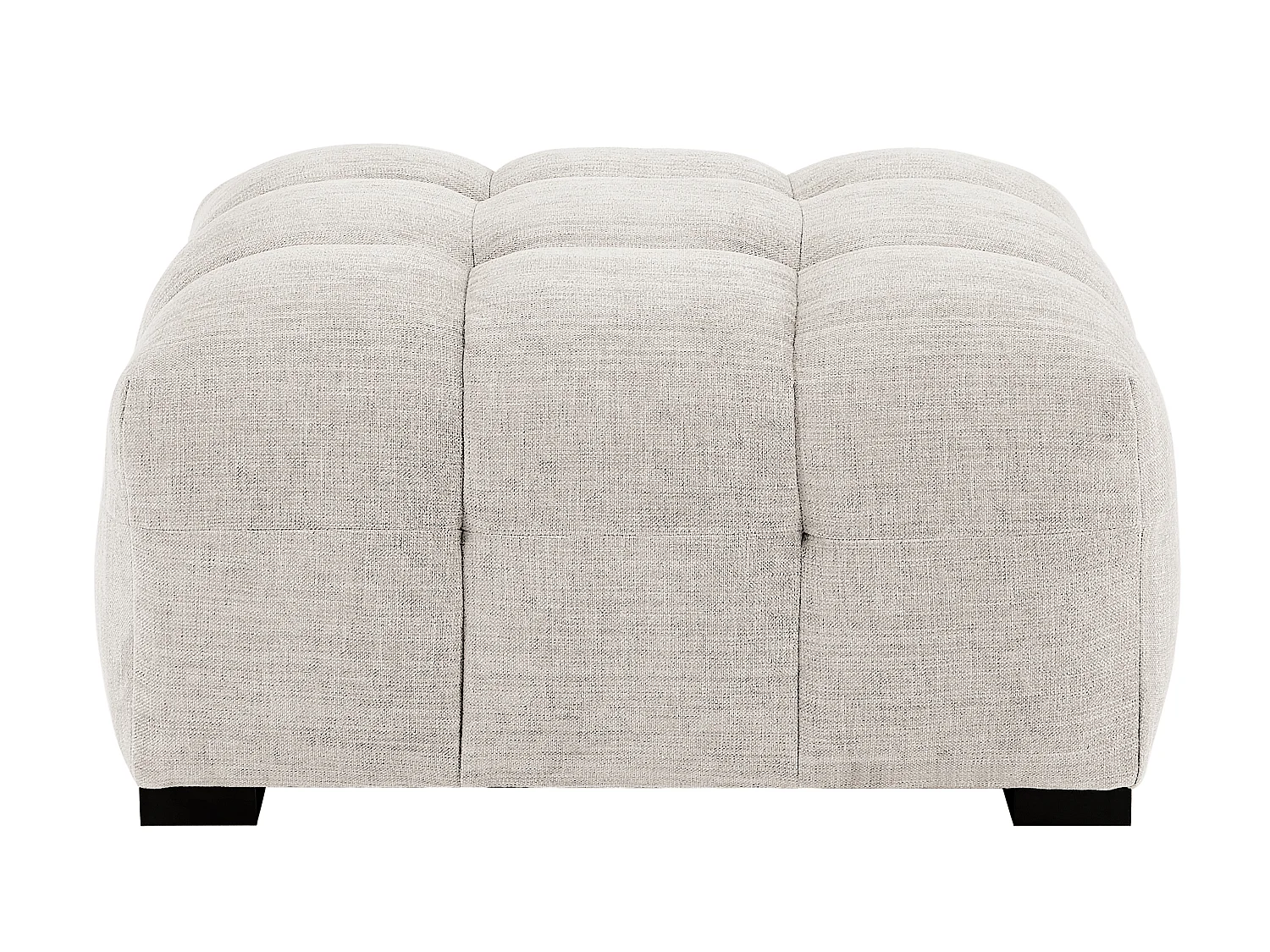 Ecksofa & Hocker - Ecke links - melierter Stoff - Beige - DILOME von Pascal Morabito