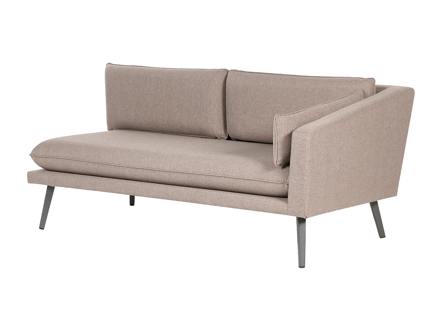 Modulares 3-Sitzer Garten Ecksofa beige link seitig Wohnlandschaft L-Form Modern Loretello