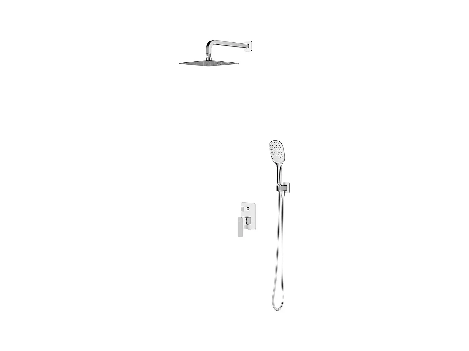 Colonne de douche PARMA encastrable  chrome/blanc