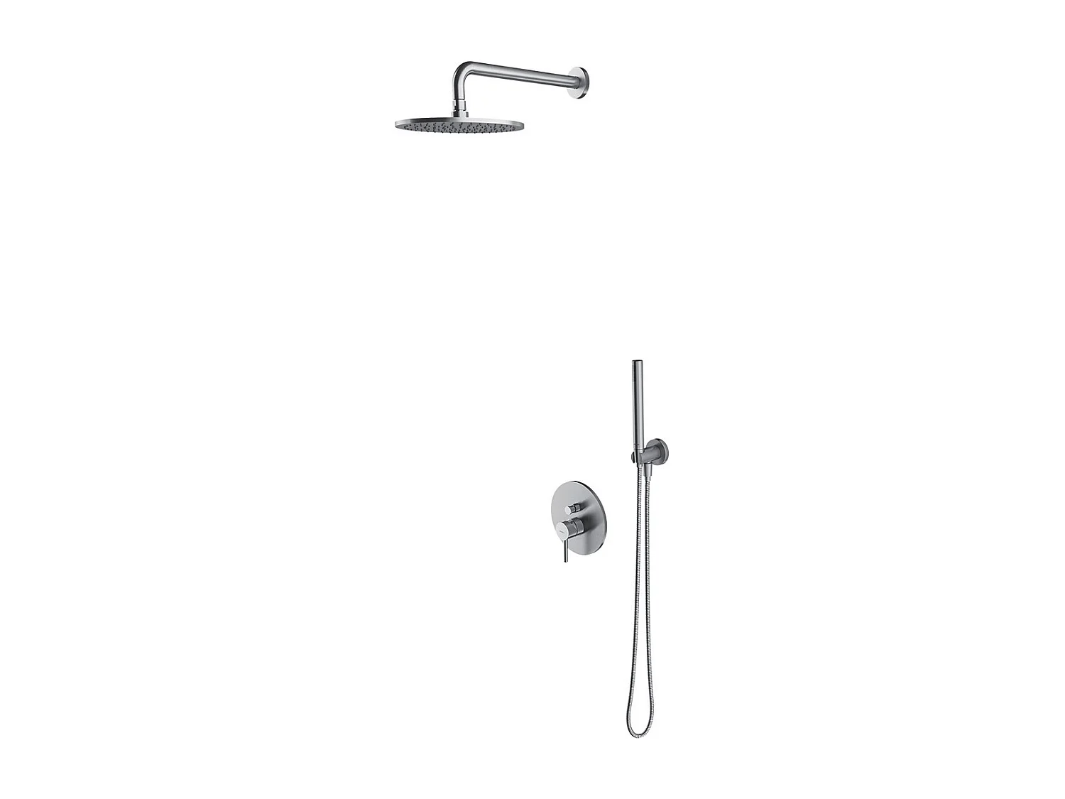 Colonne de douche Y encastrable nickel