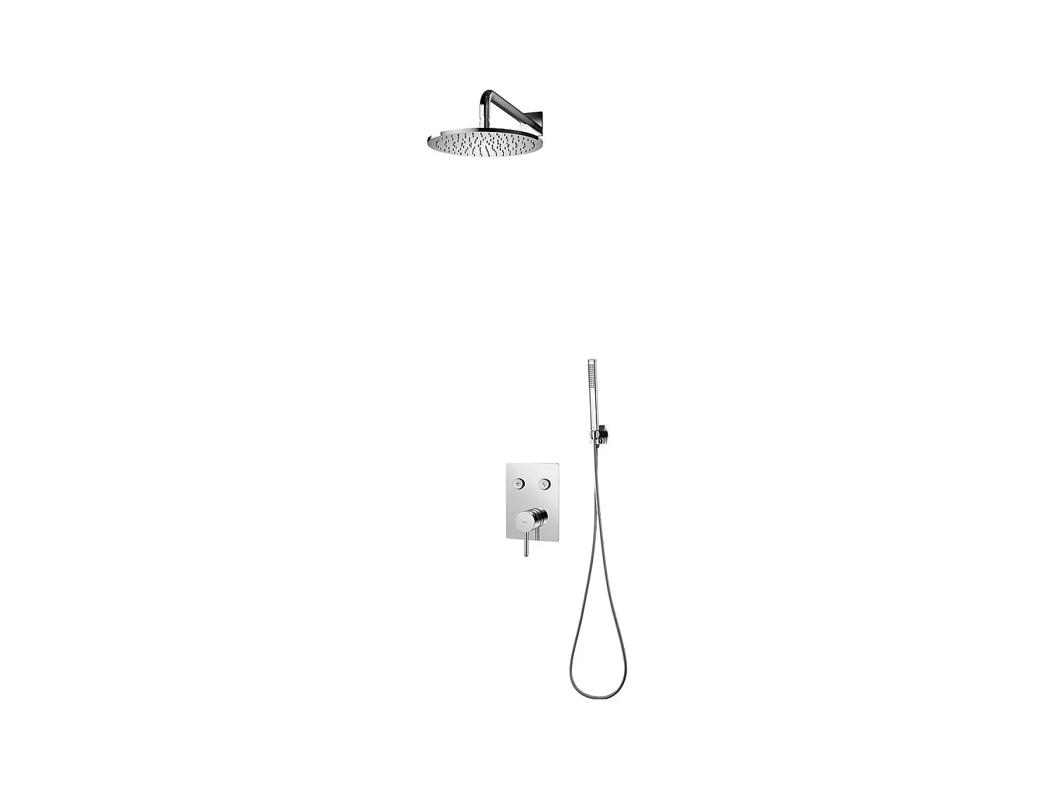 Colonne de douche Y encastrable chrome