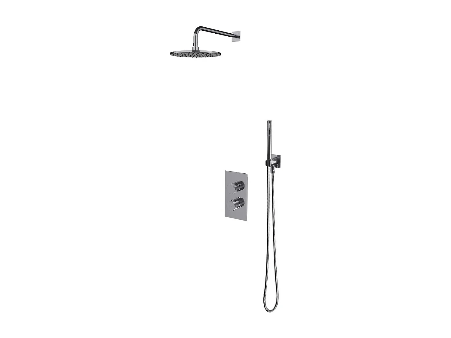Colonne de douche thermostatique CONTOUR encastrable chrome