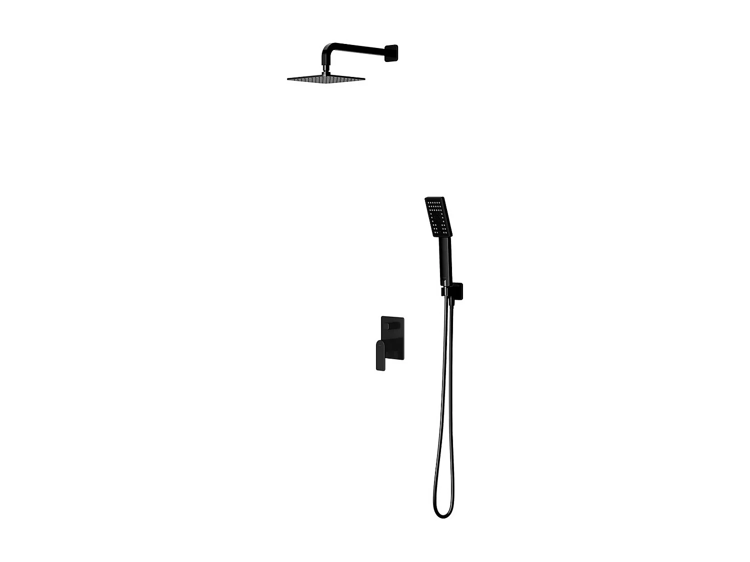 Colonne de douche BARETTI encastrable noir mat