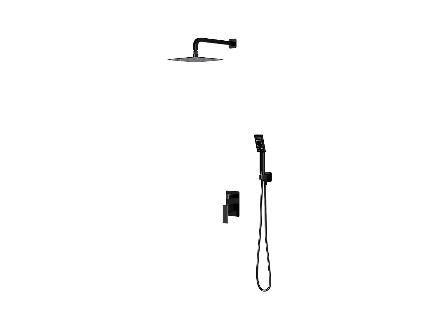Colonne de douche PARMA encastrable noir mat