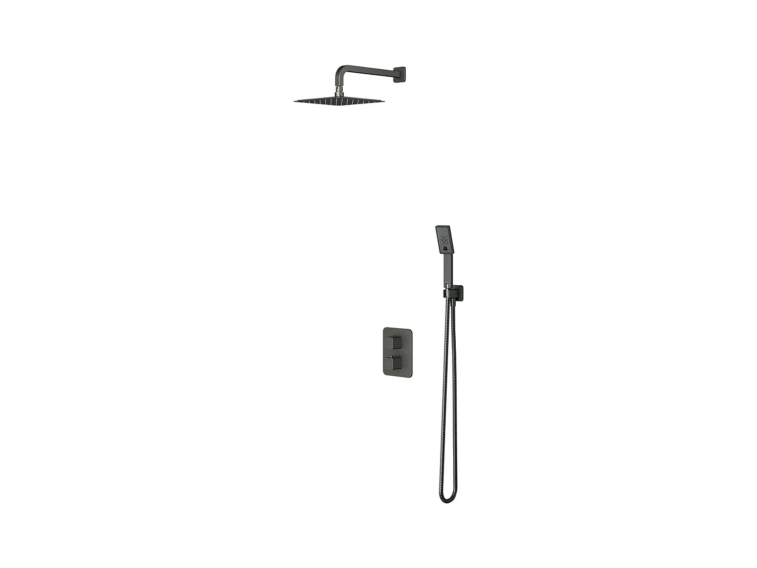 Colonne de douche thermostatique PARMA encastrable graphite