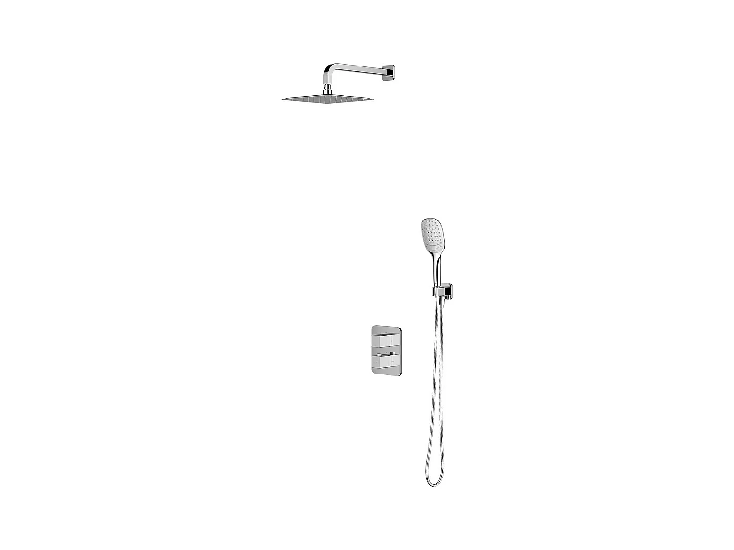 Colonne de douche thermostatique PARMA encastrable chrome