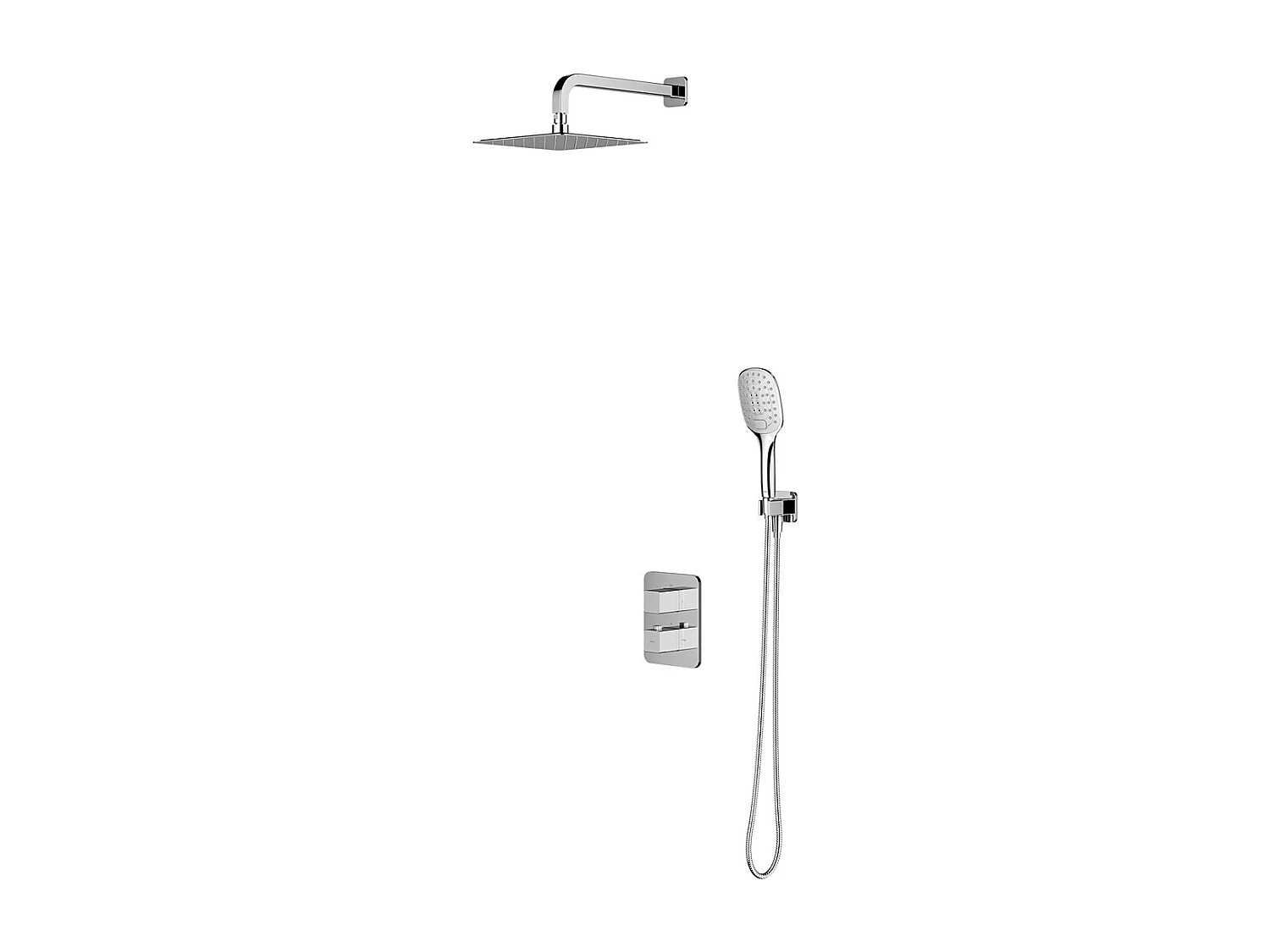Colonne de douche thermostatique PARMA encastrable chrome