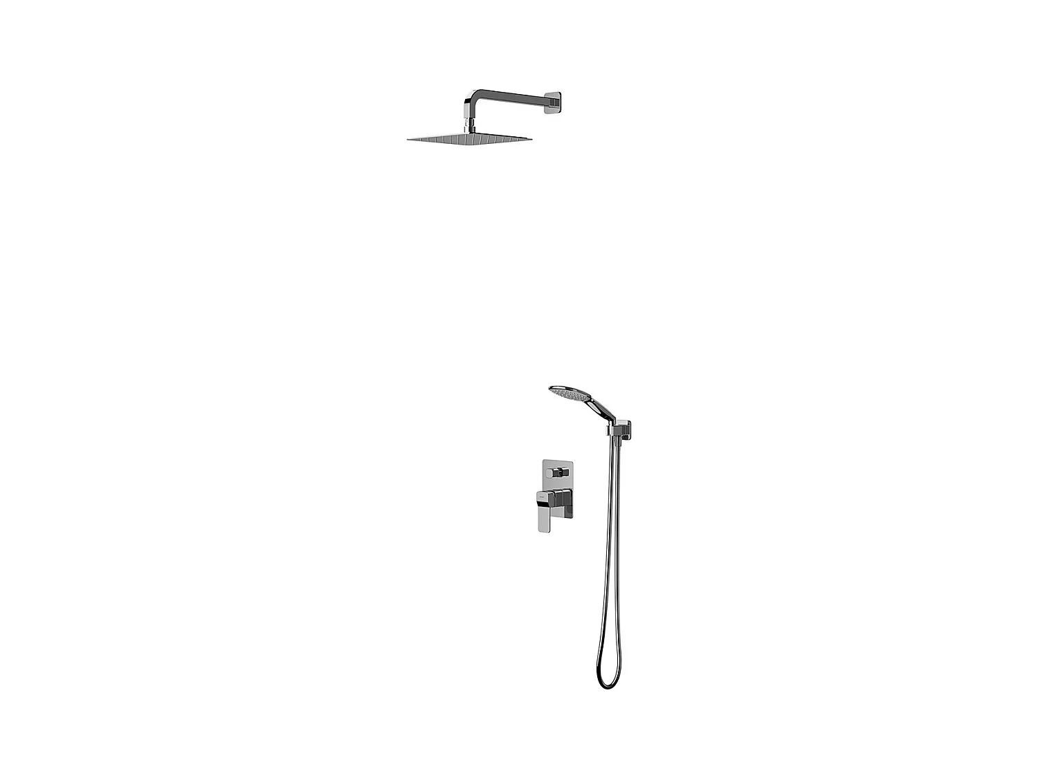 Colonne de douche SLIDE encastrable  chrome