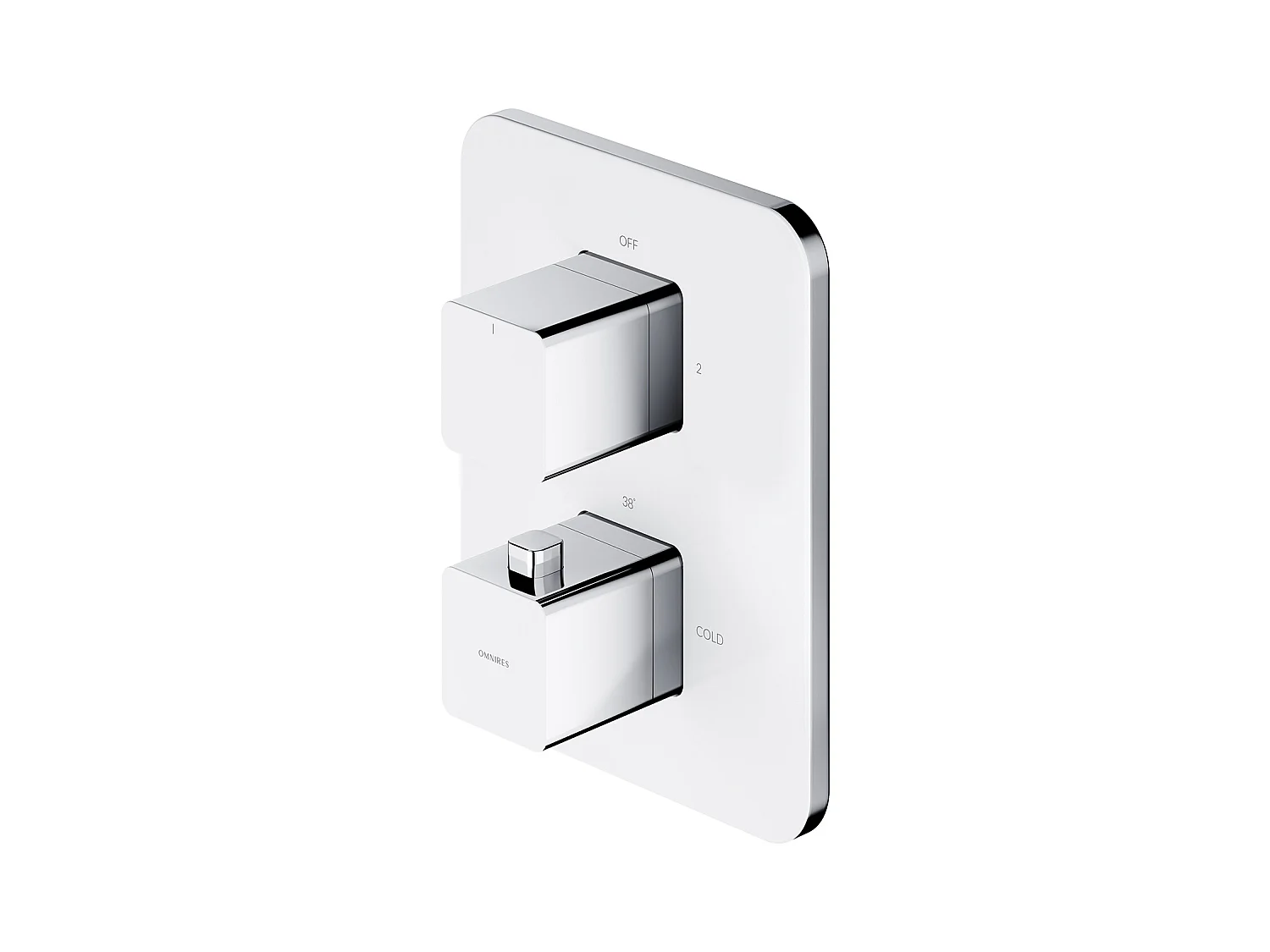 Colonne de douche thermostatique  PARMA encastrable chrome/blanc