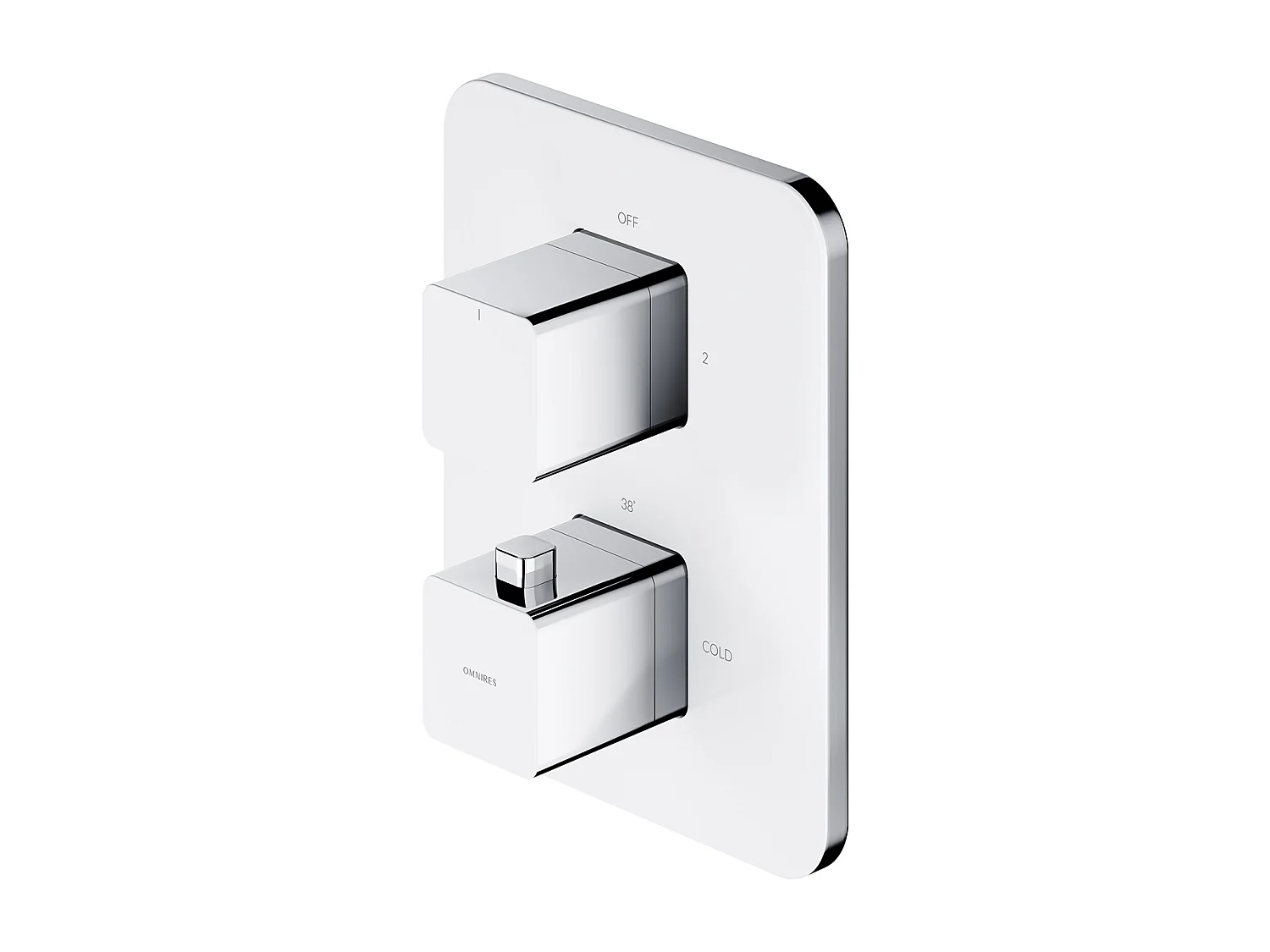 Colonne de douche thermostatique  PARMA encastrable chrome/blanc