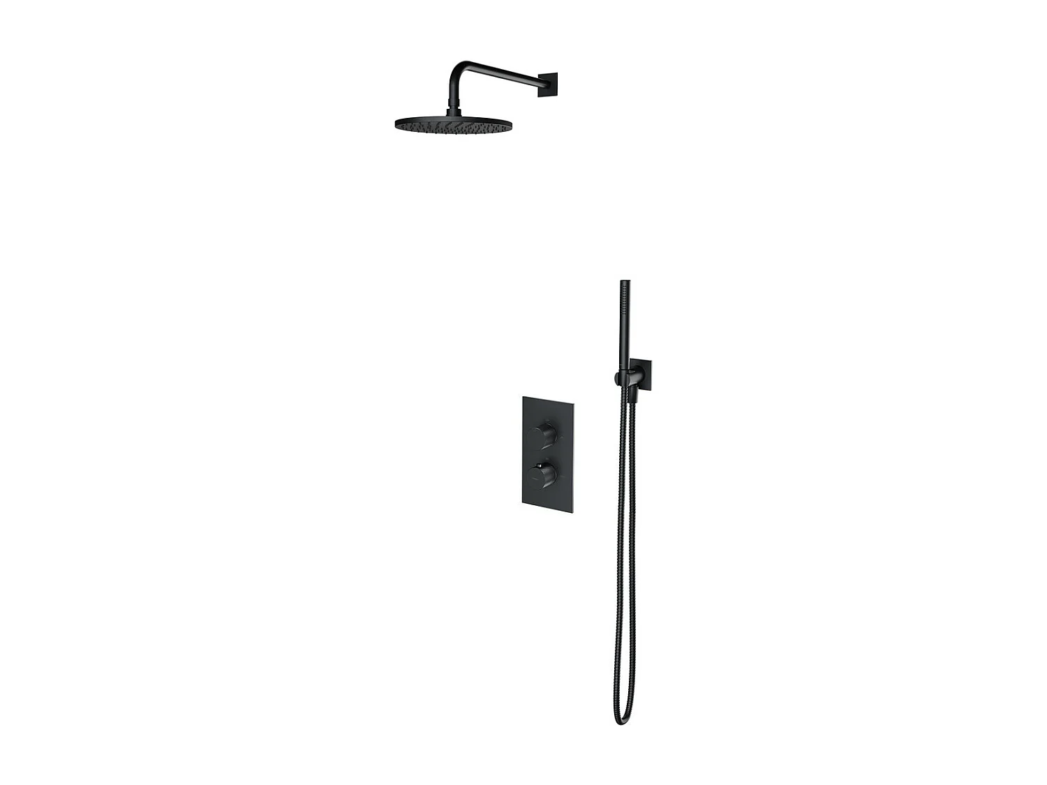 Colonne de douche thermostatique  CONTOUR encastrable  anthracite