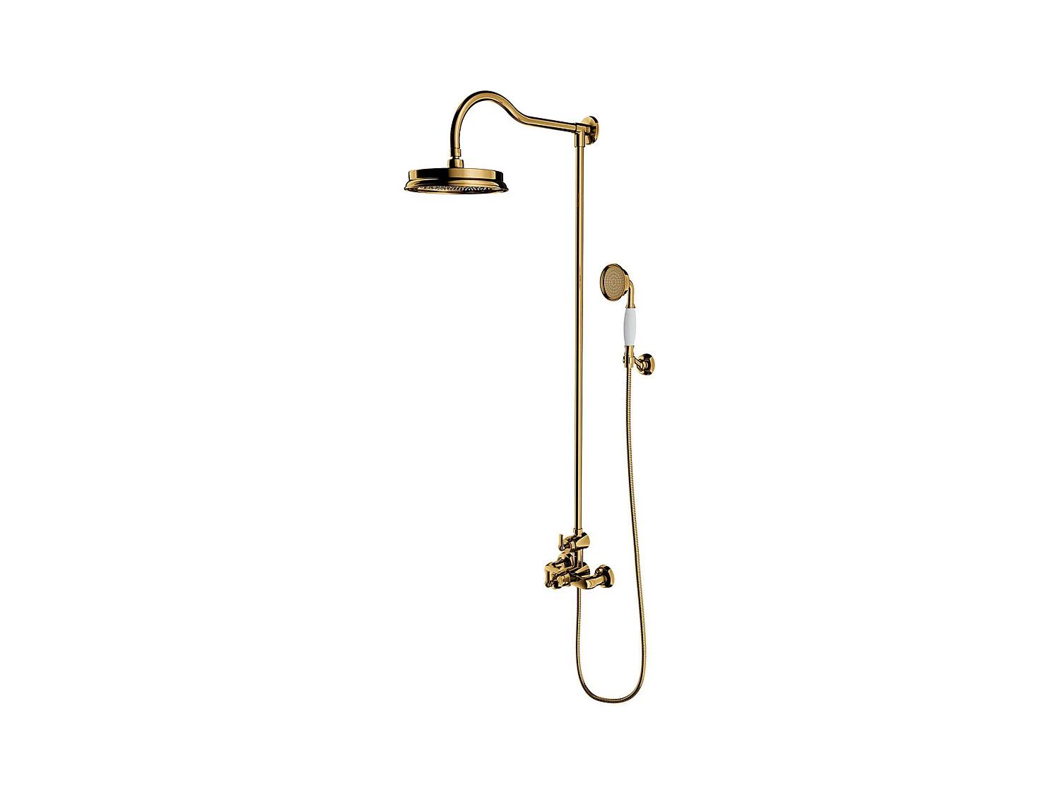 Colonne de douche thermostatique encastrable - Armance - Doré