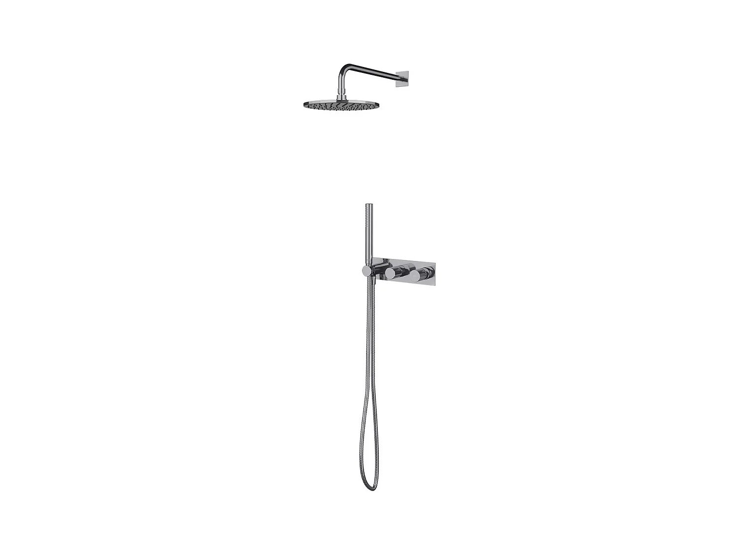 Colonne de douche CONTOUR encastrable  chrome