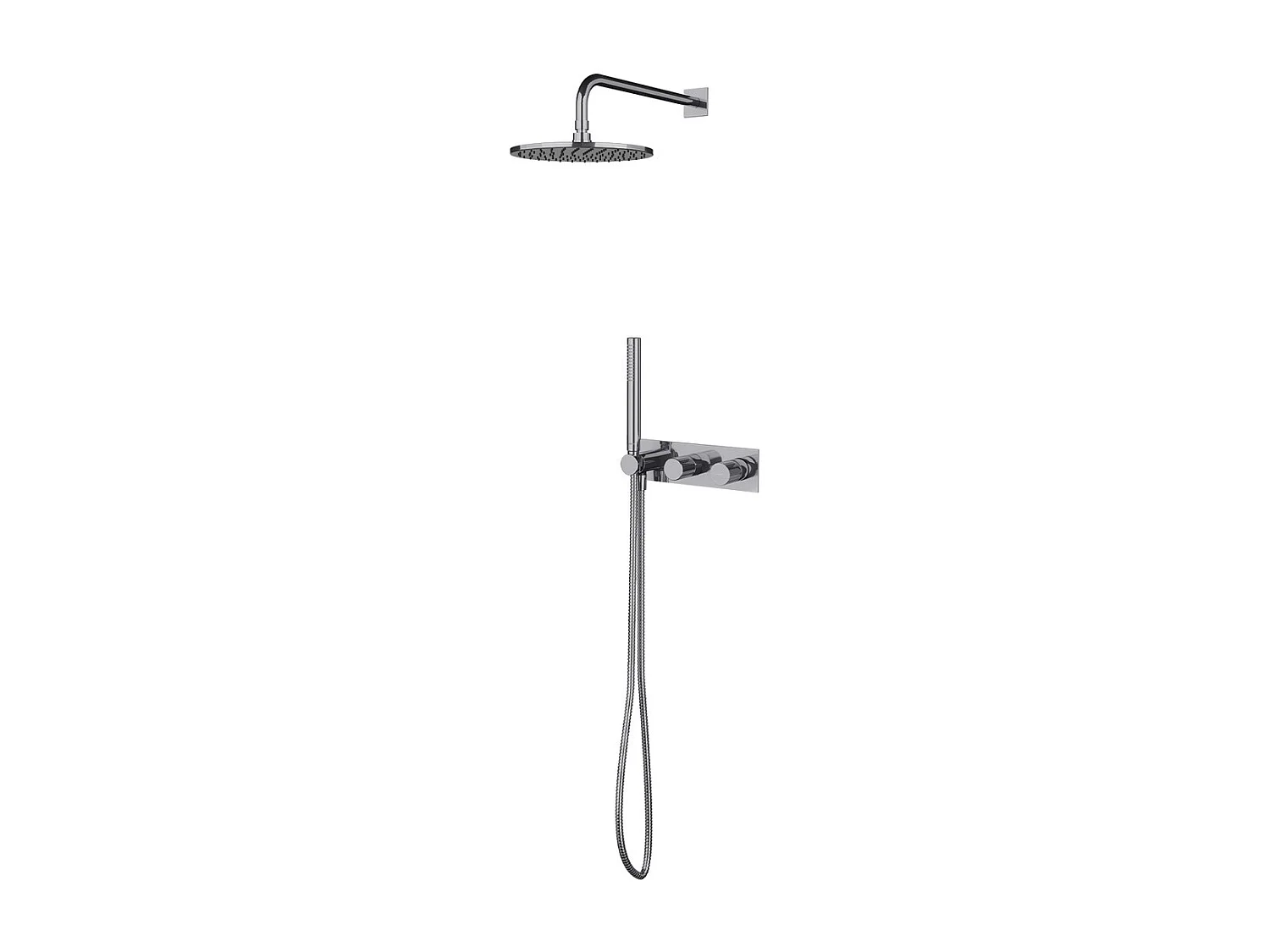 Colonne de douche CONTOUR encastrable  chrome