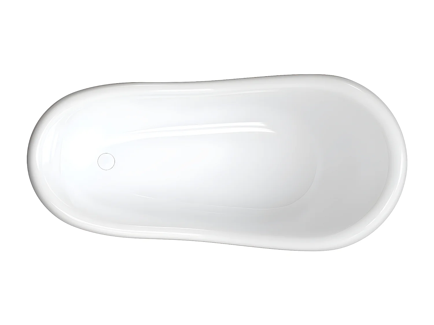 baignoire îlot OMNIRES ATENA M+  175X82 CM  couleur : blanc/noir  finition : brillant