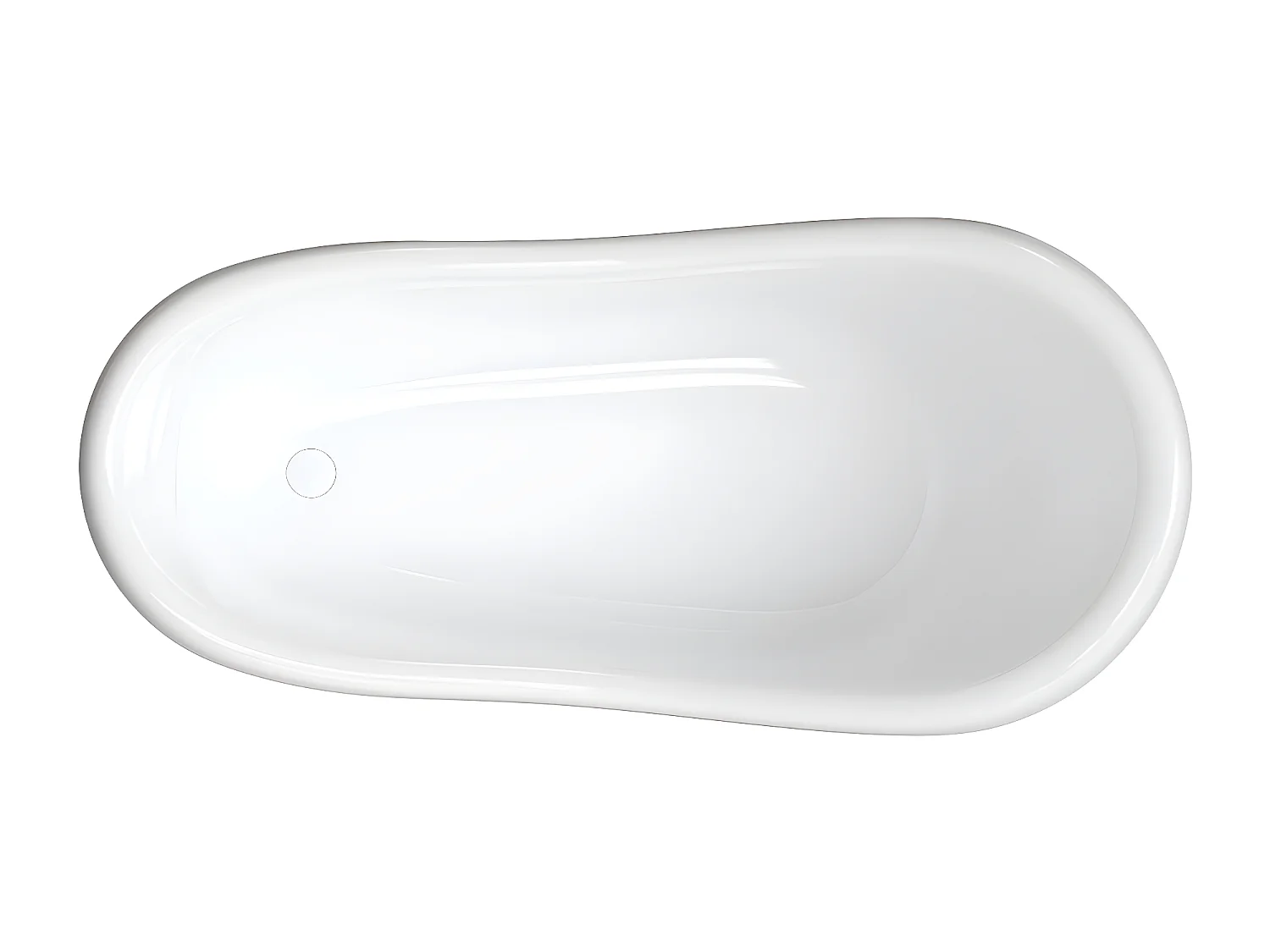 Baignoire îlot OMNIRES ATENA M+  175X82 CM  couleur : blanc  finition : brillant