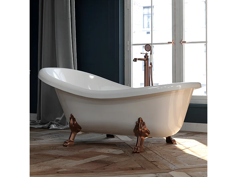 Baignoire îlot OMNIRES ATENA M+  175X82 CM  couleur : blanc  finition : brillant