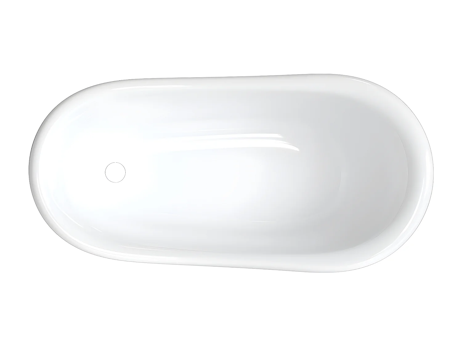 baignoire îlot OMNIRES ATENA M+  157X77 CM  couleur : blanc/noir  finition : brillant