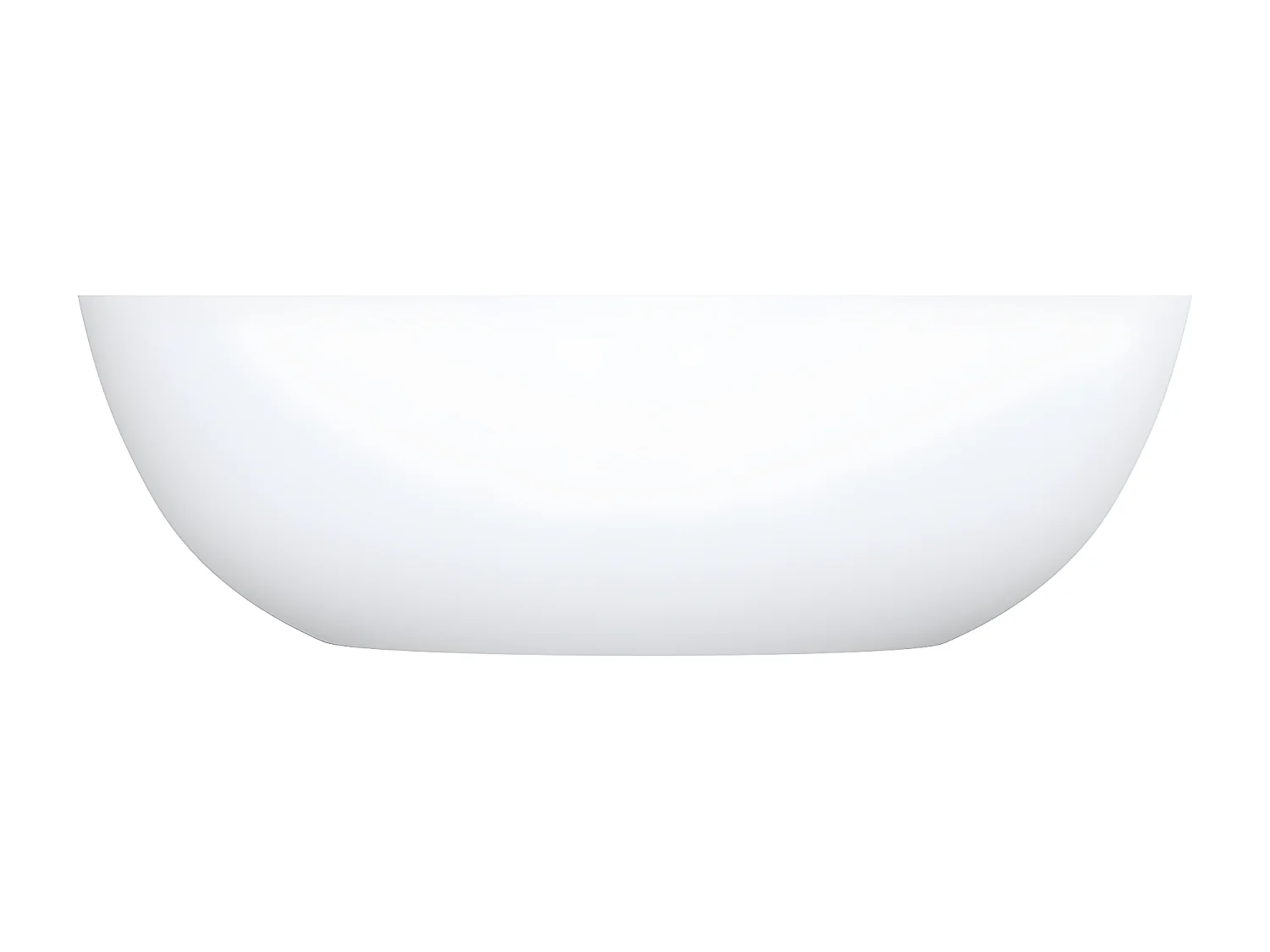 baignoire îlot OMNIRES SHELL M+  160X75 CM  couleur : blanc  finition : mat bonde et siphon inclus