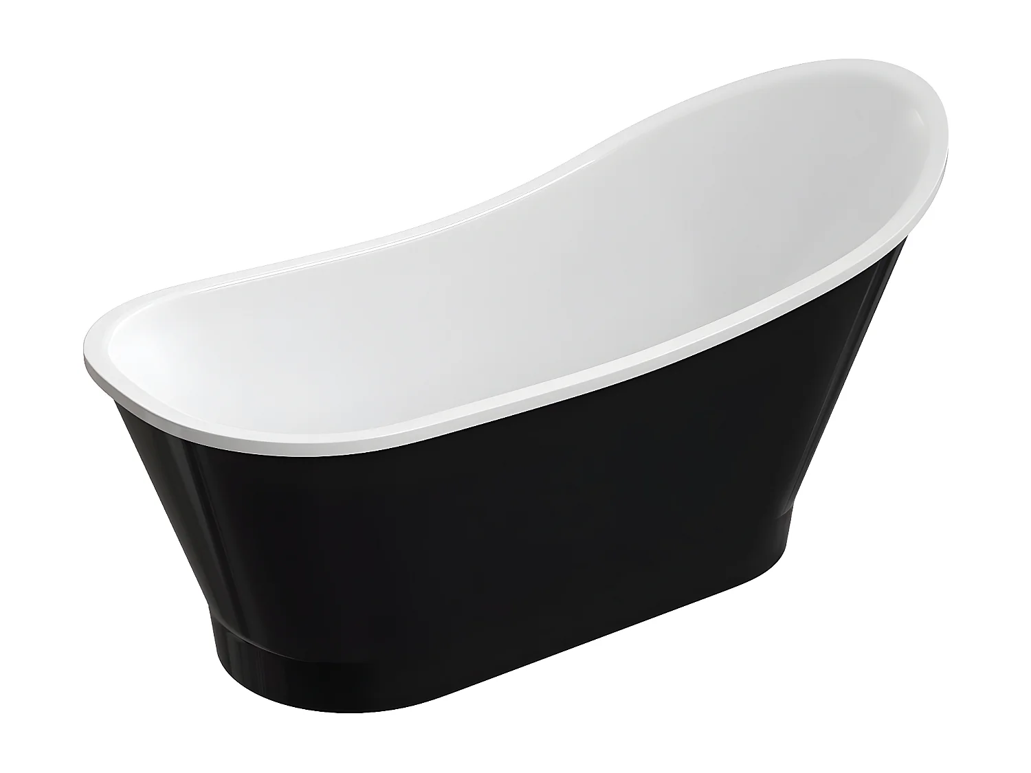 baignoire îlot OMNIRES VENEZIA M+  160X73 CM  couleur : noir et blanc  finition : brillant