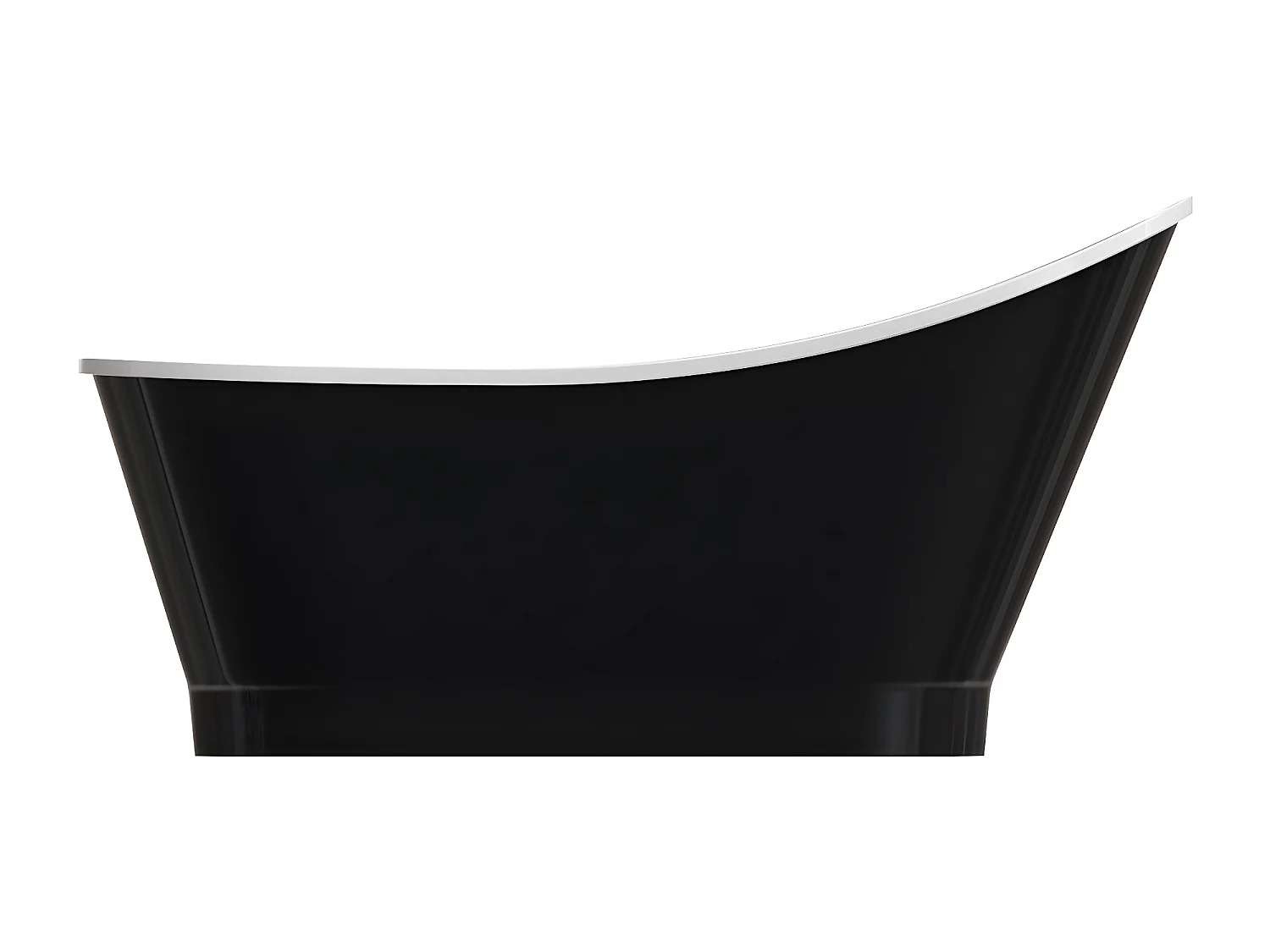 baignoire îlot OMNIRES VENEZIA M+  160X73 CM  couleur : noir et blanc  finition : brillant