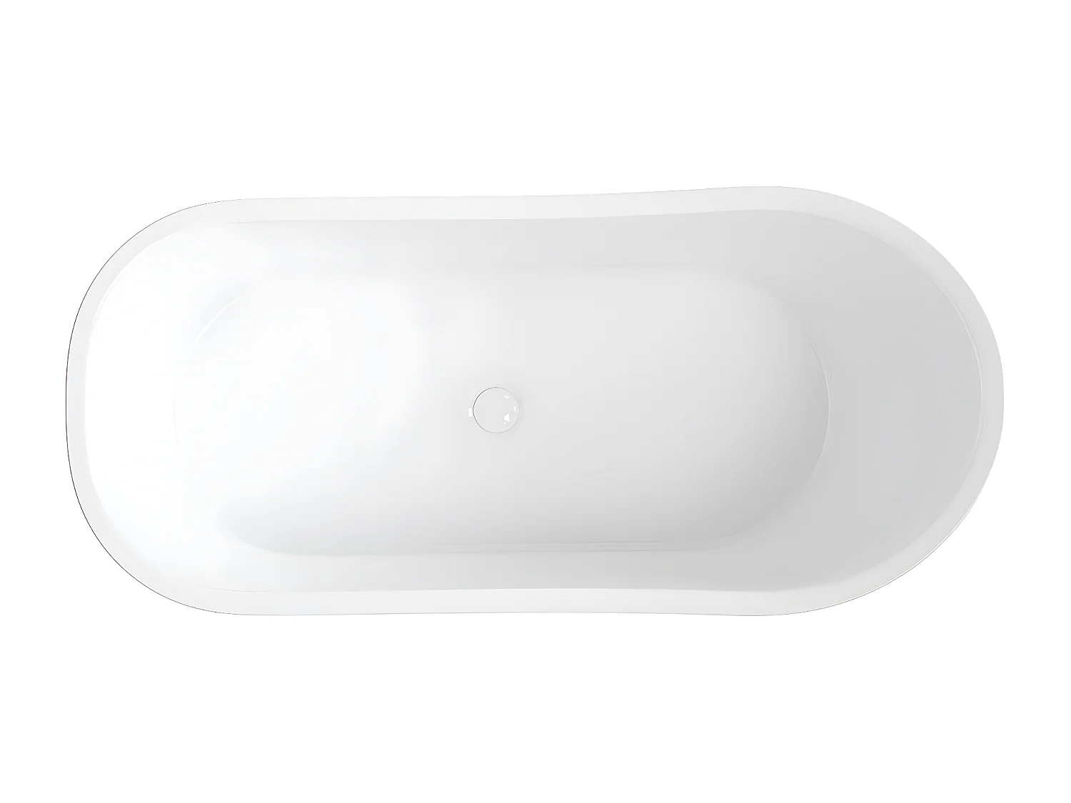 baignoire îlot OMNIRES VENEZIA M+  160X73 CM  couleur : noir et blanc  finition : brillant