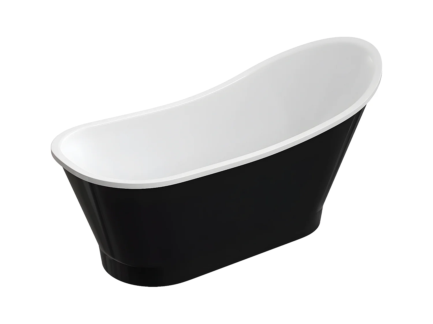 baignoire îlot OMNIRES VENEZIA M+  160X73 CM  couleur : noir et blanc  finition : brillant
