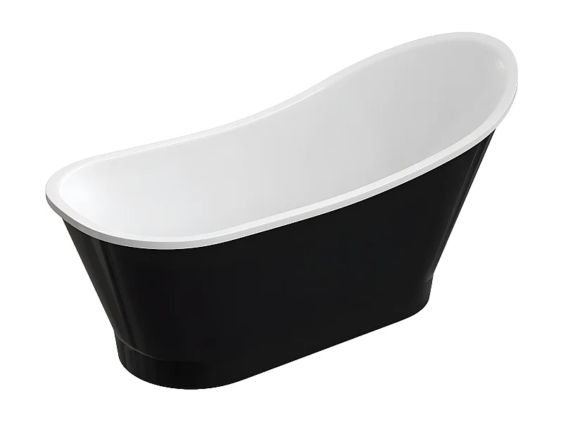 baignoire îlot OMNIRES VENEZIA M+  160X73 CM  couleur : noir et blanc  finition : brillant